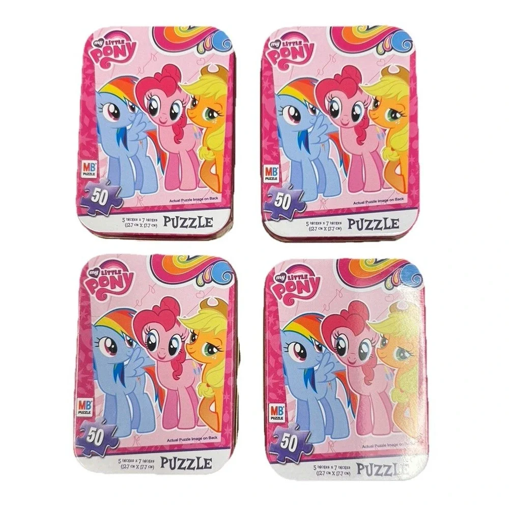 My Little‎ Pony Puzzle Lot 4 Sealed Collectors Tin 50pc Kids Travel Party Favor